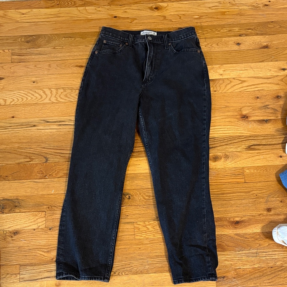 Abercrombie & Fitch Straight Black Ankle Jeans